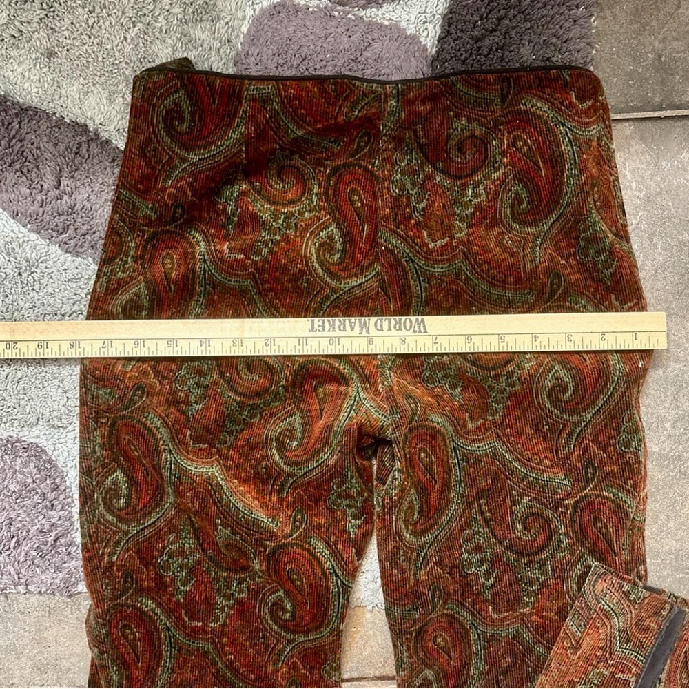 Vintage Bebe Paisley Bell Bottom Flare Pants NWT - Picture 5 of 5